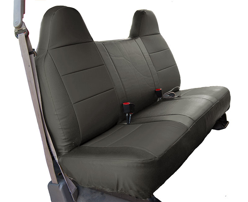 FORD F-250 350 CHARCOAL LEATHER-LIKE CUSTOM MADE FIT FRONT BENCH SEAT ...